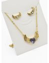 SET DE COLLAR Y DIJE EN RODIO CON MICROCIRCIONES / GARANTIA