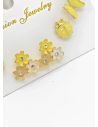 SET DE ARETES X 3 PARES RODIO XUPING /GARANTIZADO