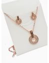 SET DE COLLAR Y DIJE EN RODIO CON MICROCIRCIONES / GARANTIA
