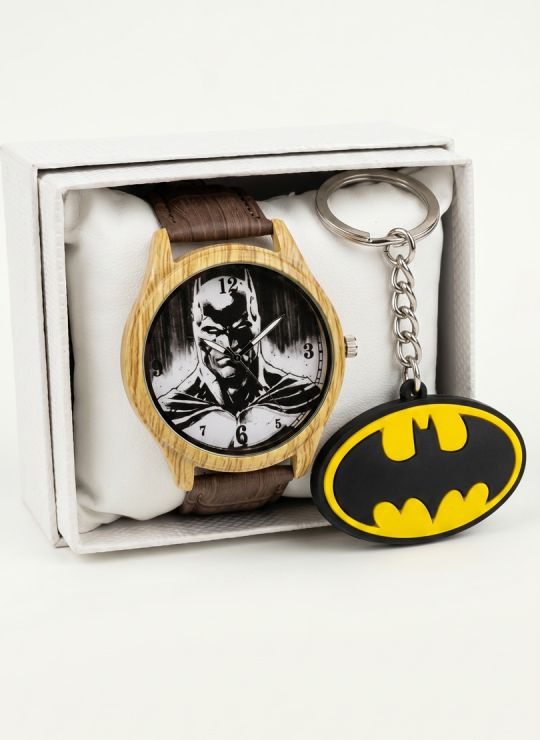 SET DE RELOJ CON LLAVERO GOMA PERSONAJE Y ESTUCHE DE LUJO