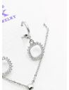 SET DE COLLAR Y DIJE EN RODIO CON MICROCIRCIONES / GARANTIA