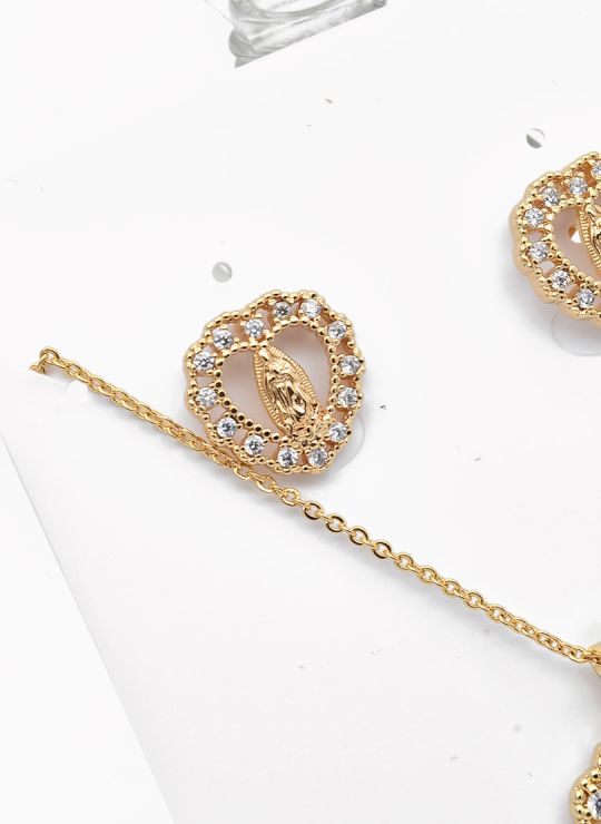 SET DE COLLAR Y DIJE EN RODIO CON MICROCIRCIONES / GARANTIA