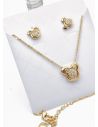 SET DE COLLAR Y DIJE EN RODIO CON MICROCIRCIONES / GARANTIA