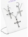 SET DE COLLAR Y DIJE EN RODIO CON MICROCIRCIONES / GARANTIA
