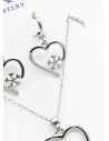 SET DE COLLAR Y DIJE EN RODIO CON MICROCIRCIONES / GARANTIA