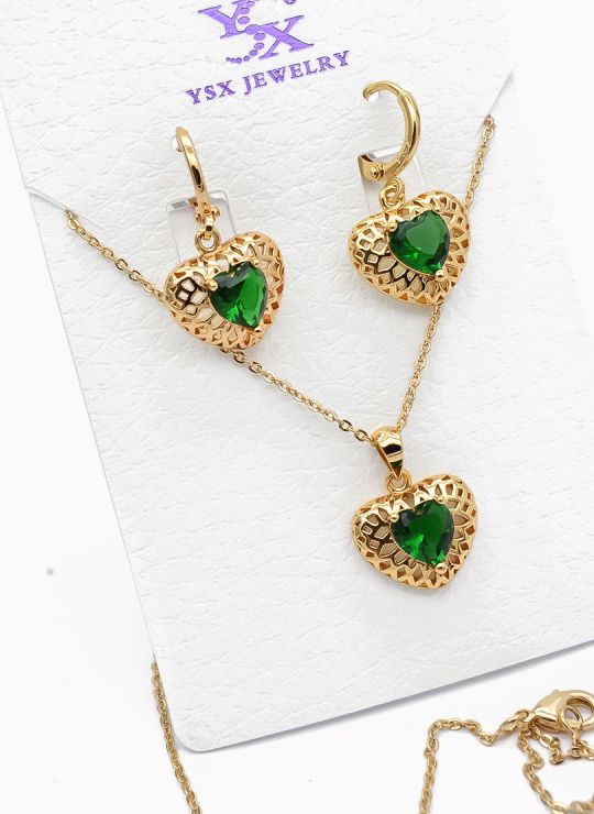 SET DE COLLAR Y DIJE EN RODIO CON MICROCIRCIONES / GARANTIA