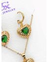 SET DE COLLAR Y DIJE EN RODIO CON MICROCIRCIONES / GARANTIA