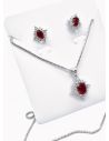 SET DE COLLAR Y DIJE EN RODIO CON MICROCIRCIONES / GARANTIA