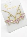 SET DE COLLAR Y DIJE EN RODIO CON MICROCIRCIONES / GARANTIA
