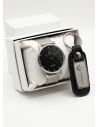 SET DE RELOJ CON LLAVERO METALICO CUERO Y ESTUCHE DE LUJO