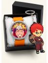 SET DE RELOJ CON LLAVERO GOMA PERSONAJE Y ESTUCHE DE LUJO