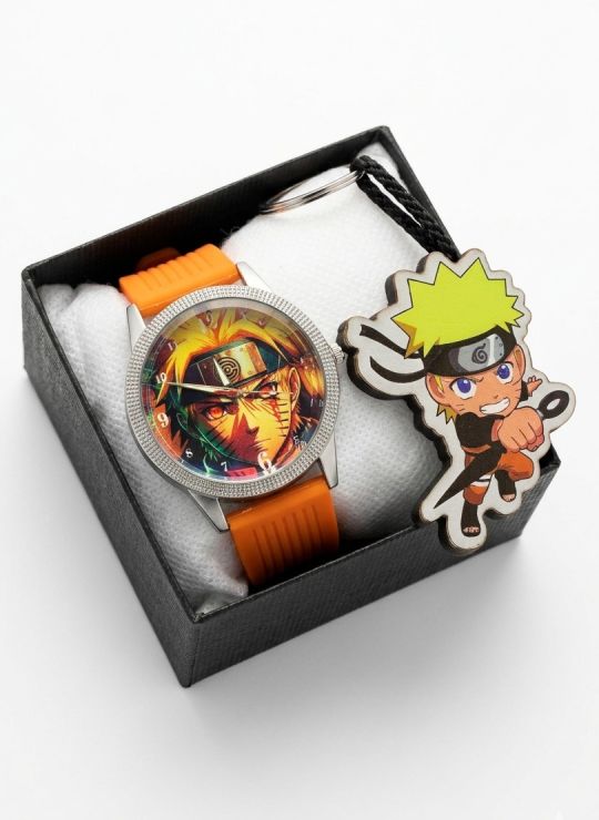 SET DE RELOJ CON LLAVERO GOMA PERSONAJE Y ESTUCHE DE LUJO