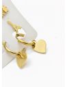 SET DE ARETES X 3 CRISTALES SURTIDO/ACERO INOXIDABLE