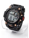 RELOJ DIGITAL SUMERGIBLE 3 MTS CON LUZ, CALENDARIO, CRONOMETRO Y ESTUCHE - PULSO EN GOMA- GARANTIA DE 3 MESES