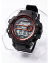 RELOJ DIGITAL SUMERGIBLE 3 MTS CON LUZ, CALENDARIO, CRONOMETRO Y ESTUCHE - PULSO EN GOMA- GARANTIA DE 3 MESES