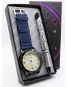 COMBO RELOJ CUERO CON BOLIGRAFO Y ESTUCHE ESPECIAL PRESENTACION VIP