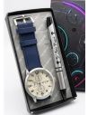 COMBO RELOJ CUERO CON BOLIGRAFO Y ESTUCHE ESPECIAL PRESENTACION VIP