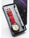 COMBO RELOJ CUERO CON BOLIGRAFO Y ESTUCHE ESPECIAL PRESENTACION VIP