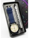COMBO RELOJ CUERO CON BOLIGRAFO Y ESTUCHE ESPECIAL PRESENTACION VIP