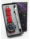 COMBO RELOJ CUERO CON BOLIGRAFO Y ESTUCHE ESPECIAL PRESENTACION VIP