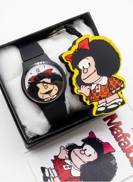 SET DE RELOJ CON LLAVERO GOMA PERSONAJE Y ESTUCHE DE LUJO
