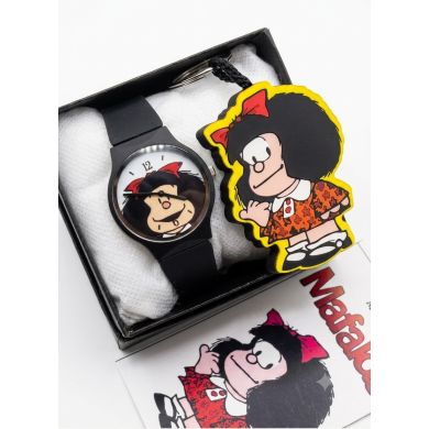SET DE RELOJ CON LLAVERO GOMA PERSONAJE Y ESTUCHE DE LUJO