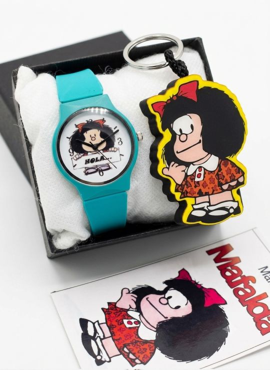 SET DE RELOJ CON LLAVERO GOMA PERSONAJE Y ESTUCHE DE LUJO