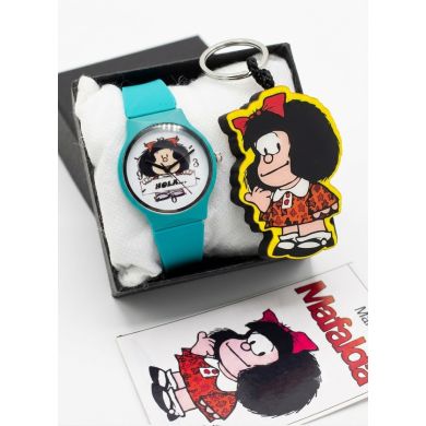 SET DE RELOJ CON LLAVERO GOMA PERSONAJE Y ESTUCHE DE LUJO