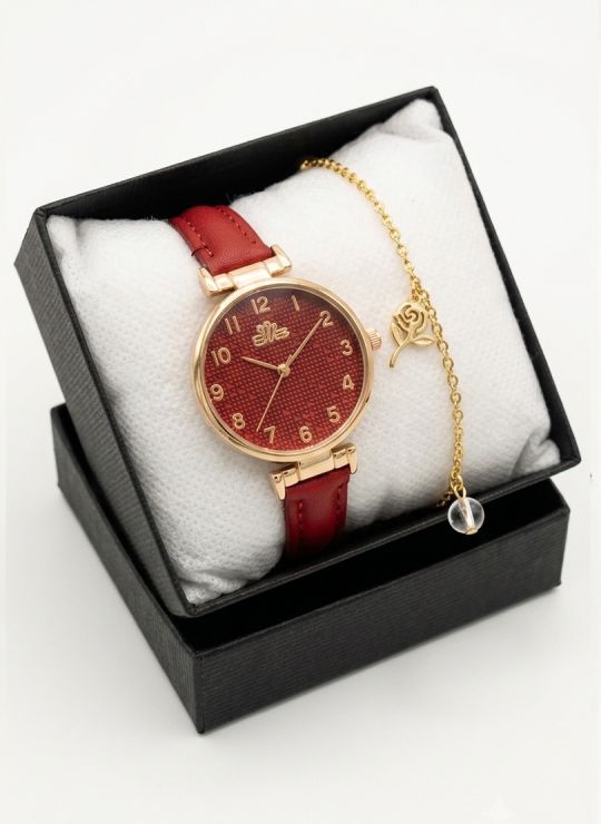 SET RELOJ METALICO CON PULSERA EN RODIO/ACERO Y ESTUCHE DE LUJO