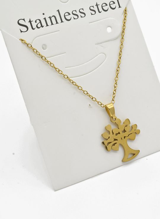 SET DE COLLAR, DIJE Y ARETES EN ACERO INOXIDABLE 316L