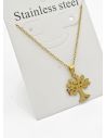 SET DE COLLAR, DIJE Y ARETES EN ACERO INOXIDABLE 316L