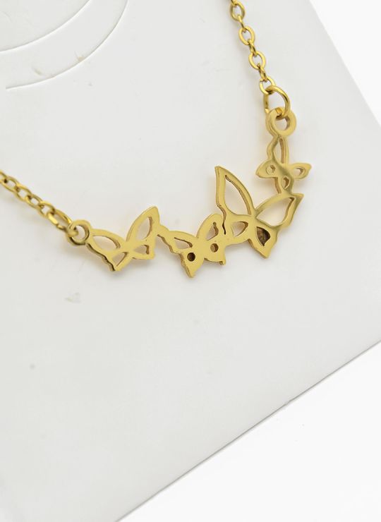 SET DE COLLAR, DIJE Y ARETES EN ACERO INOXIDABLE 316L