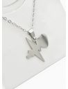 SET DE COLLAR, DIJE Y ARETES EN ACERO INOXIDABLE 316L