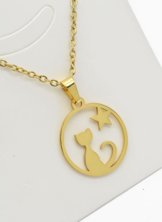 SET DE COLLAR, DIJE Y ARETES EN ACERO INOXIDABLE 316L