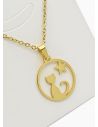 SET DE COLLAR, DIJE Y ARETES EN ACERO INOXIDABLE 316L
