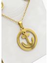 SET DE COLLAR, DIJE Y ARETES EN ACERO INOXIDABLE 316L