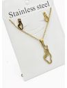 SET DE COLLAR, DIJE Y ARETES EN ACERO INOXIDABLE 316L