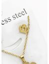 SET DE COLLAR, DIJE Y ARETES EN ACERO INOXIDABLE 316L