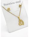 SET DE COLLAR, DIJE Y ARETES EN ACERO INOXIDABLE 316L
