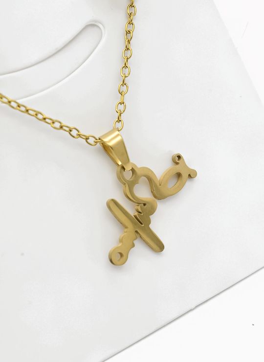 SET DE COLLAR, DIJE Y ARETES EN ACERO INOXIDABLE 316L