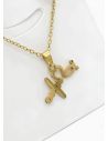 SET DE COLLAR, DIJE Y ARETES EN ACERO INOXIDABLE 316L