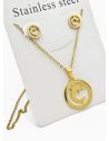SET DE COLLAR, DIJE Y ARETES EN ACERO INOXIDABLE 316L