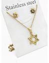 SET DE COLLAR, DIJE Y ARETES EN ACERO INOXIDABLE 316L