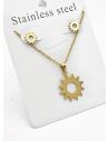 SET DE COLLAR, DIJE Y ARETES EN ACERO INOXIDABLE 316L