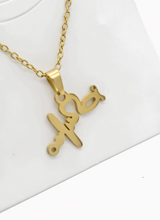SET DE COLLAR, DIJE Y ARETES EN ACERO INOXIDABLE 316L