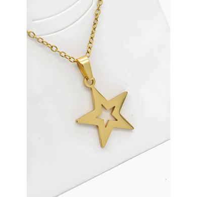 SET DE COLLAR, DIJE Y ARETES EN ACERO INOXIDABLE 316L