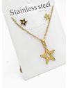 SET DE COLLAR, DIJE Y ARETES EN ACERO INOXIDABLE 316L