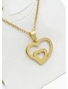 SET DE COLLAR, DIJE Y ARETES EN ACERO INOXIDABLE 316L