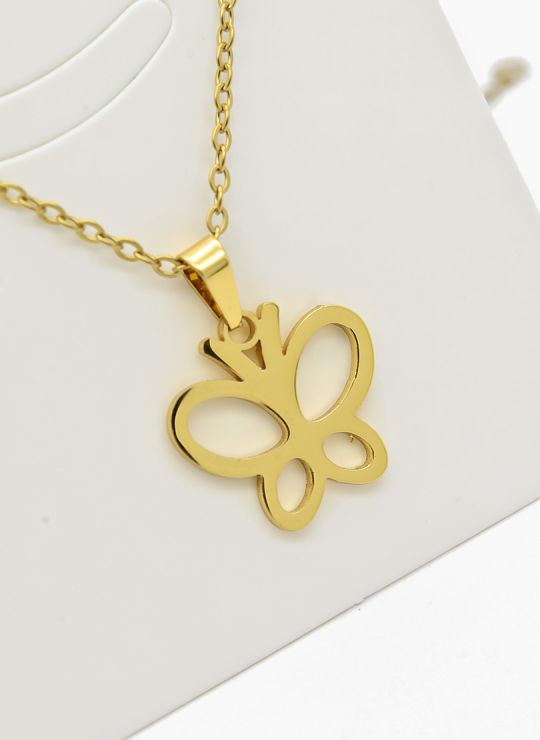 SET DE COLLAR, DIJE Y ARETES EN ACERO INOXIDABLE 316L