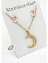 SET DE COLLAR, DIJE Y ARETES EN ACERO INOXIDABLE 316L